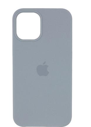Чехол на iPhone 12 Pro Max (на айфон 12 про макс) серый цвет ч...