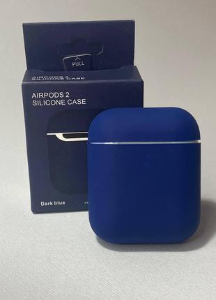 Чехол Silicone Case для AirPods 2 синий цвет Силиконовый чехол...