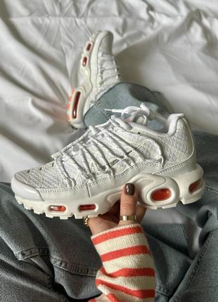 Nike air max plus utility white safety orange