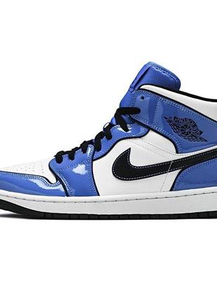 Мужские кроссовки nike air jordan retro 1 blue