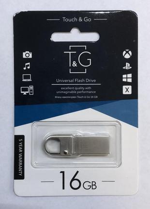 Флеш драйв T&G; Flash Draiv металева з карабiном (USB/ 16GB/ 2.0)