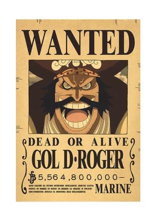 Плакат Ван Пис Золотой Роджер One Piece ABC