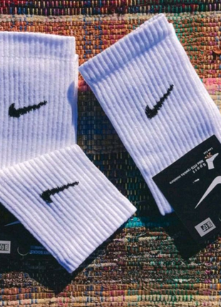 Білі шкарпетки Nike / шкарпетки Nike / високі носки Nike / носки