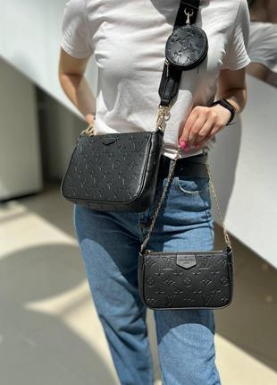 Женская сумка через плечо двойная луи витон стильная Louis Vui...