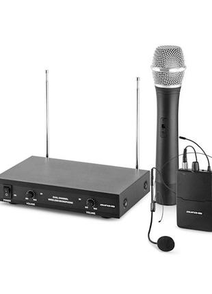 Беспроводной микрофонный комплект VHF-2-HS Auna Pro Германия