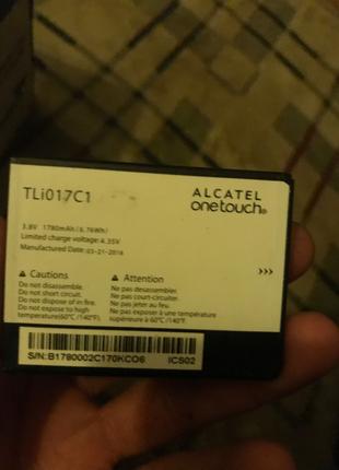 Продам акамулятор на Alcatel TLi017c1