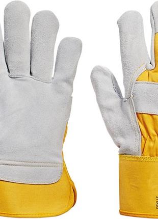 Замшевые рабочие комбинированные перчатки