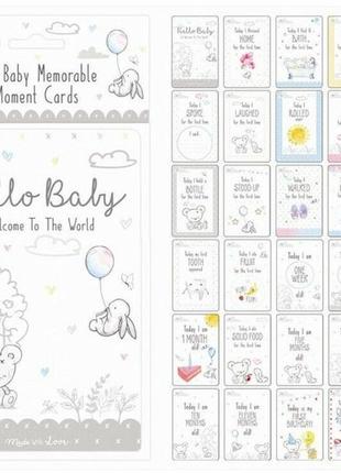30шт памятные карточки для фото новорожденного малыша мальчика...