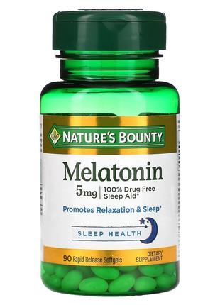 Мелатонин быстрого высвобождения, 5 мг, Melatonin, Nature's Bo...