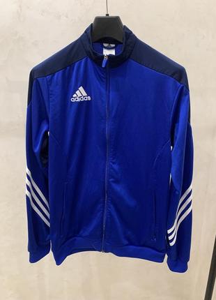 Спортивная олимпийка кофта adidas синяя мужская мастерка