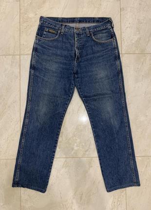 Винтажные джинсы wrangler мужские синие классические брюки