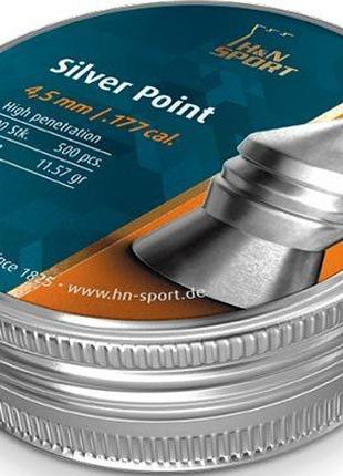 Кулі пневматичні H&N; Silver Point. Кал. 4,5 мм. Вага - 0.75 г...