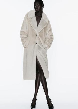 Очень эффектная стильная шуба пальто от zara новая коллекция