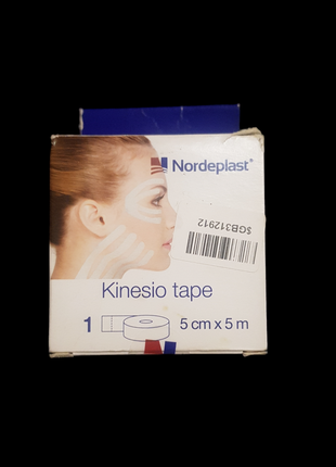 Кінезіо тейп медичний пластир Nordeplast Kinesio Tape білий