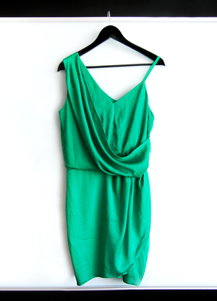 Атласное платье river island зеленого цвета