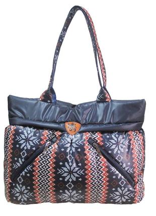 Стильная удобная женская сумка, вместительная, легкая текстиль...