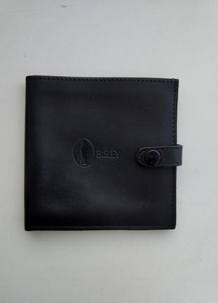 Черный кожаный кошелек бумажник bisley