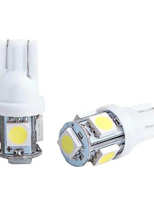 Светодиодные LED лампочки с цоколем T10 (W5W, 9V-12V,5050-5smd...