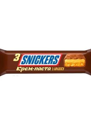 Батончик шоколадный сникерс snickers creamy с арахисовым масло...