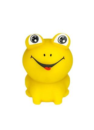 Игрушка антистресс сквиш (squishy) жаба желтый