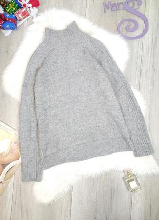 Жіночий светр massimo dutti італія в'язаний сірий розмір s