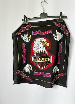 Harley davidson косинка платок хустинка чорна з принтом орел м...