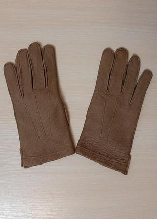Кожаные перчатки с меховым утеплителем