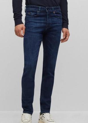 Джинсы hugo boss tapered-fit jeans in dark-blue super-stretch ...