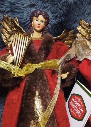 Ангел фигурка кукла верхушка на ёлку декор рождество христово