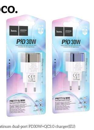 Якісні Зарядні пристрої Dual-PD+QC3.0 Hoco 30Вт/С131А