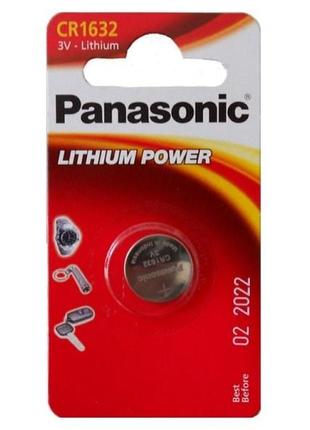 Батарейка CR1632 Panasonic Lithium (1шт) (код 75125)