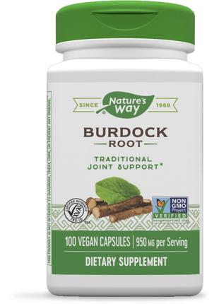 Натуральна добавка Nature's Way Burdock Root, 100 вегакапсул