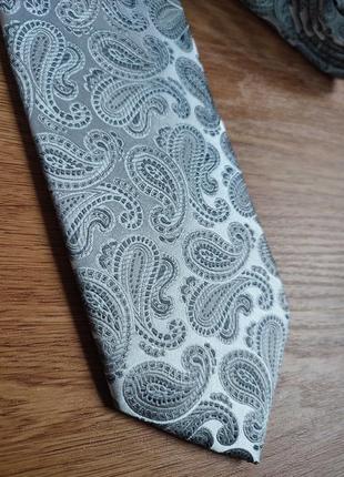 Нарядный галстук из шёлка шёлковая olymp hand made ☕  147 x 8см
