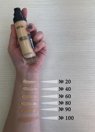 Тональний крем hd invisible cover foundation 40 light ivory св...