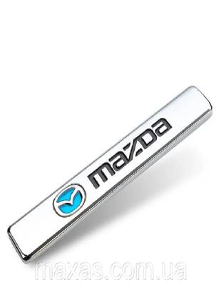Эмблема плашка Mazda (хром, глянец)