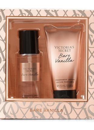 1, Victoria Secret Bare Vanilla тревел набір спрей і лосьйон п...