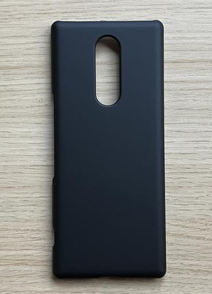 Чехол - бампер (чехол - накладка) для Sony Xperia 1 чёрный, ма...