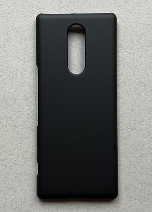 Чехол (бампер, накладка) для Sony Xperia 5 чёрный, матовый, пл...