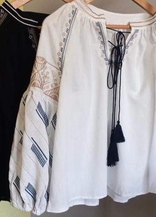 Женская вышиванка из натуральной ткани, совремнная блуза с выш...