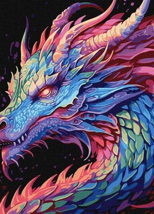 Картина по номерам Красочный дракон Идейка 40 х 50 KHO5113