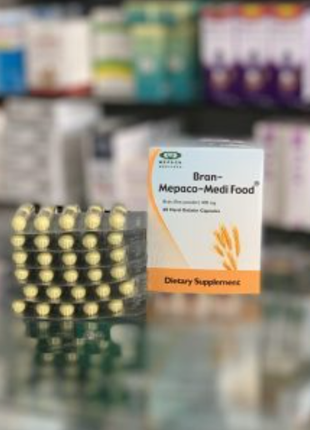 Bran-Mepaco Medi Food висівки пшеничні схуднення 400 мг 60 капс
