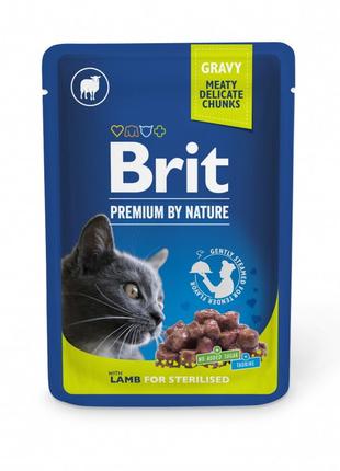 Вологий корм для стерилізованих котів Brit Premium з ягнятиною...