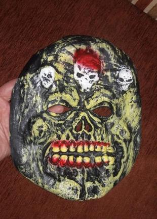 Маска хеллоуин карнавал силиконовая череп