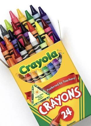 Восковые карандаши crayola 24 шт оригинал