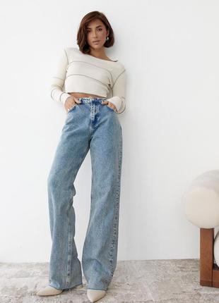 Женские джинсы straight с высокой посадкой