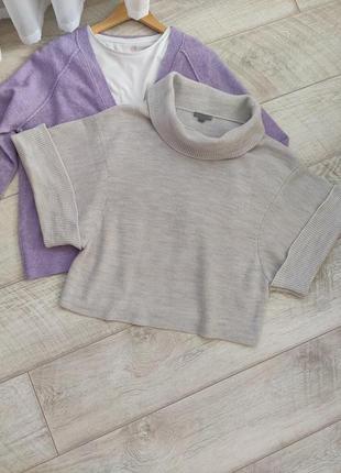 Cos светер з вовни з об'ємним та коротким рукавом р. s