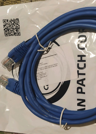 Сетевой интернет Патч-корд Cablexpert PP12-2M/B UTP Cat.5e  синий