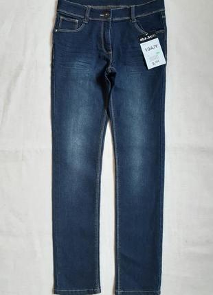 Темно синие плотные джинсы слимы b.a.basic германия на 8-14 лет