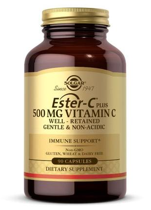 Витамины и минералы Solgar Ester-C Plus Vitamin C 500 mg, 90 к...