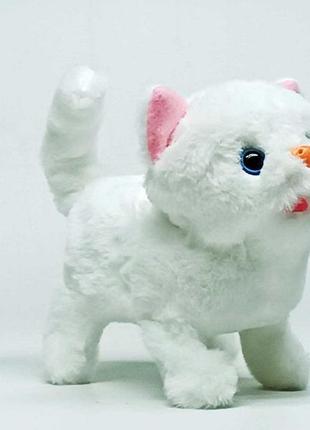 Интерактивная игрушка shantou котик белый 15 см mc-1054-1